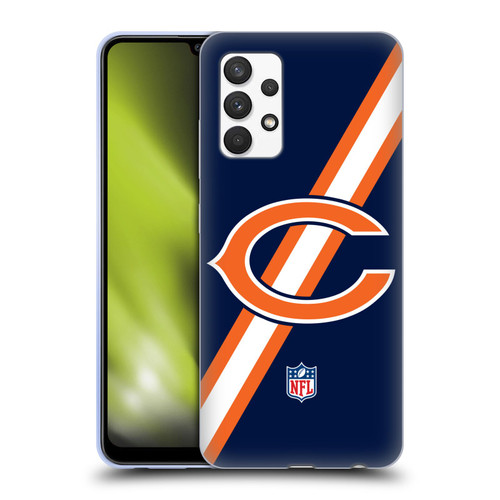 NFL Chicago Bears Logo Stripes Soft Gel Case for Samsung Galaxy A32 (2021)