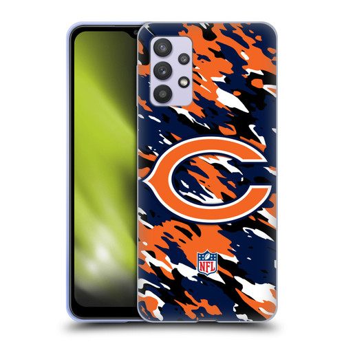 NFL Chicago Bears Logo Camou Soft Gel Case for Samsung Galaxy A32 5G / M32 5G (2021)