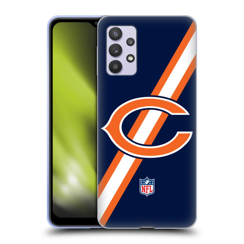 NFL Chicago Bears Logo Stripes Soft Gel Case for Samsung Galaxy A32 5G / M32 5G (2021)