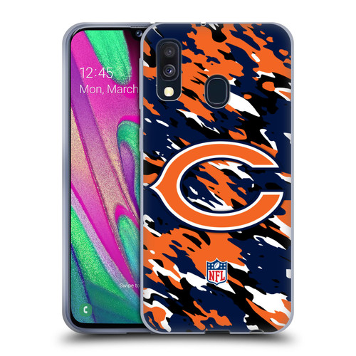 NFL Chicago Bears Logo Camou Soft Gel Case for Samsung Galaxy A40 (2019)