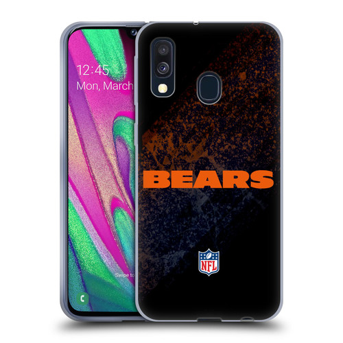 NFL Chicago Bears Logo Blur Soft Gel Case for Samsung Galaxy A40 (2019)