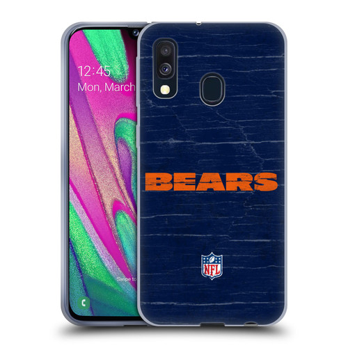 NFL Chicago Bears Logo Distressed Look Soft Gel Case for Samsung Galaxy A40 (2019)