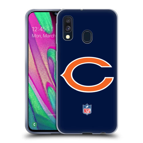 NFL Chicago Bears Logo Plain Soft Gel Case for Samsung Galaxy A40 (2019)