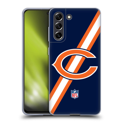 NFL Chicago Bears Logo Stripes Soft Gel Case for Samsung Galaxy S21 FE 5G