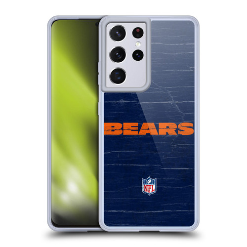 NFL Chicago Bears Logo Distressed Look Soft Gel Case for Samsung Galaxy S21 Ultra 5G