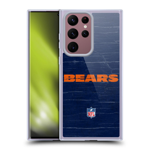 NFL Chicago Bears Logo Distressed Look Soft Gel Case for Samsung Galaxy S22 Ultra 5G