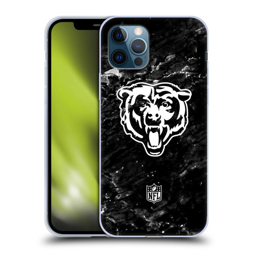 NFL Chicago Bears Artwork Marble Soft Gel Case for Apple iPhone 12 / iPhone 12 Pro