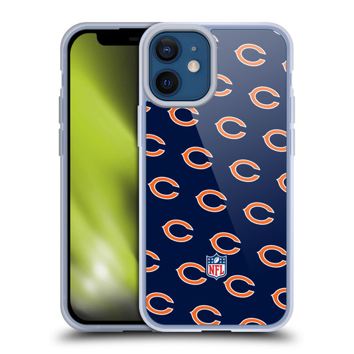 NFL Chicago Bears Artwork Patterns Soft Gel Case for Apple iPhone 12 Mini