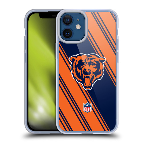 NFL Chicago Bears Artwork Stripes Soft Gel Case for Apple iPhone 12 Mini