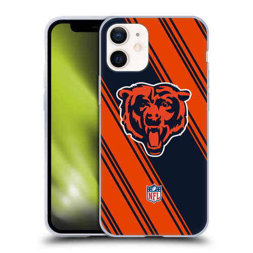 NFL Chicago Bears Artwork Stripes Soft Gel Case for Apple iPhone 12 Mini
