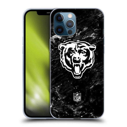 NFL Chicago Bears Artwork Marble Soft Gel Case for Apple iPhone 12 Pro Max