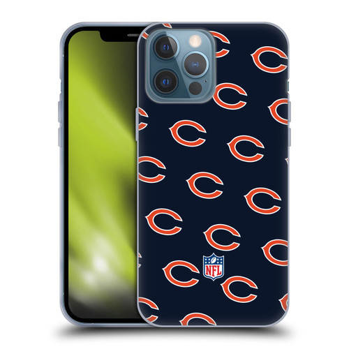 NFL Chicago Bears Artwork Patterns Soft Gel Case for Apple iPhone 13 Pro Max