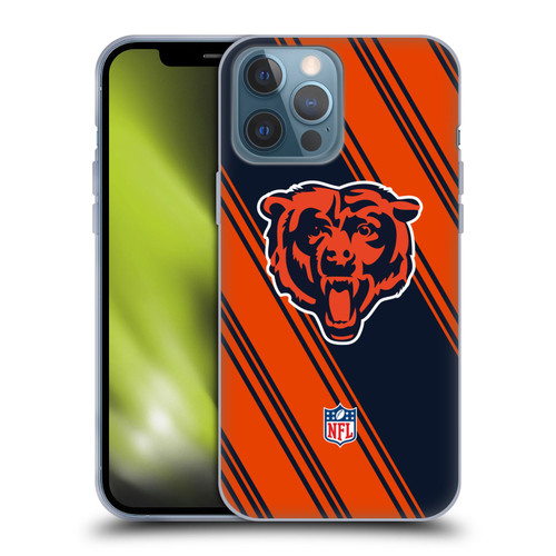 NFL Chicago Bears Artwork Stripes Soft Gel Case for Apple iPhone 13 Pro Max