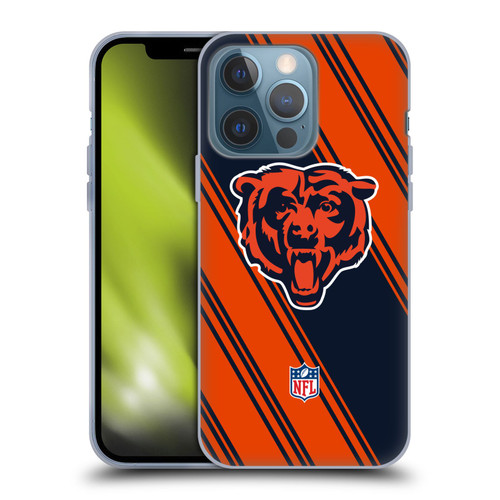 NFL Chicago Bears Artwork Stripes Soft Gel Case for Apple iPhone 13 Pro