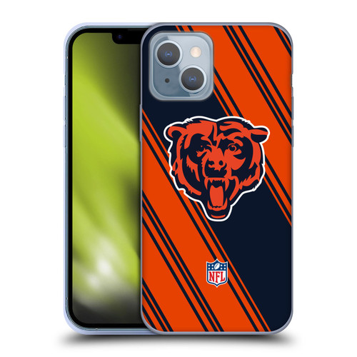 NFL Chicago Bears Artwork Stripes Soft Gel Case for Apple iPhone 14