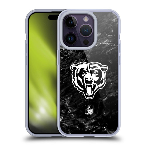NFL Chicago Bears Artwork Marble Soft Gel Case for Apple iPhone 14 Pro