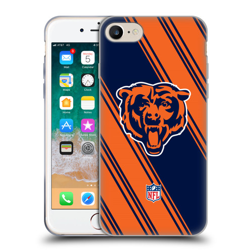 NFL Chicago Bears Artwork Stripes Soft Gel Case for Apple iPhone 7 / 8 / SE 2020 & 2022 NFL Chicago Bears Artwork Stripes Soft Gel Case for Apple iPhone 7 / 8 / SE 2020 & 2022