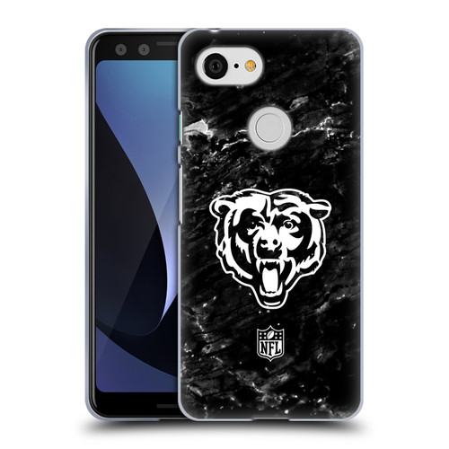 NFL Chicago Bears Artwork Marble Soft Gel Case for Google Pixel 3