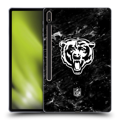 NFL Chicago Bears Artwork Marble Soft Gel Case for Samsung Galaxy Tab S8 Plus