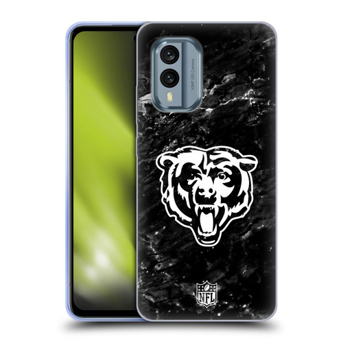 NFL Chicago Bears Artwork Marble Soft Gel Case for Nokia X30