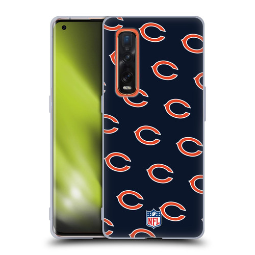 NFL Chicago Bears Artwork Patterns Soft Gel Case for OPPO Find X2 Pro 5G