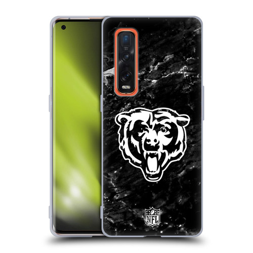NFL Chicago Bears Artwork Marble Soft Gel Case for OPPO Find X2 Pro 5G