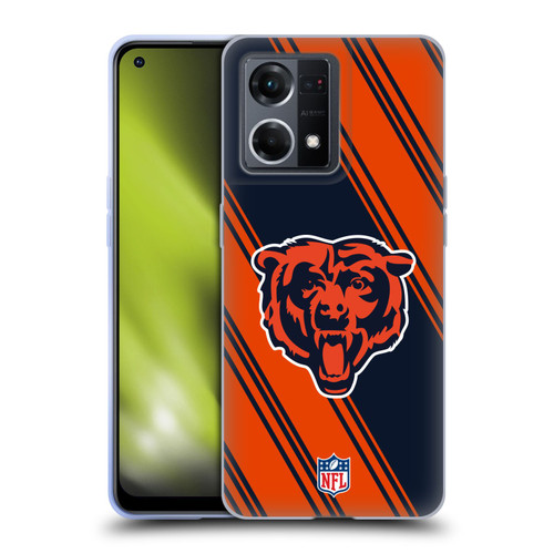 NFL Chicago Bears Artwork Stripes Soft Gel Case for OPPO Reno8 4G