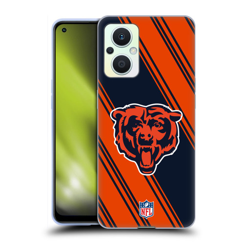 NFL Chicago Bears Artwork Stripes Soft Gel Case for OPPO Reno8 Lite