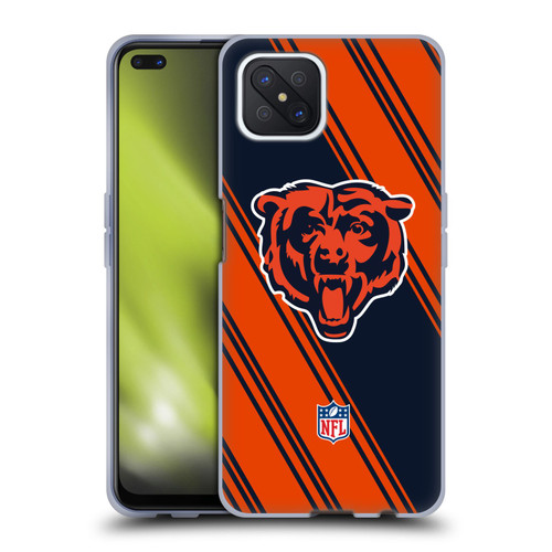 NFL Chicago Bears Artwork Stripes Soft Gel Case for OPPO Reno4 Z 5G