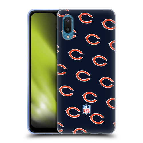 NFL Chicago Bears Artwork Patterns Soft Gel Case for Samsung Galaxy A02/M02 (2021)