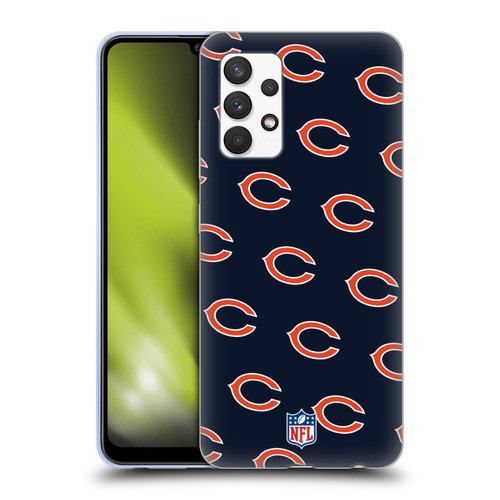 NFL Chicago Bears Artwork Patterns Soft Gel Case for Samsung Galaxy A32 (2021)