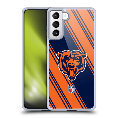 NFL Chicago Bears Artwork Stripes Soft Gel Case for Samsung Galaxy S21+ 5G