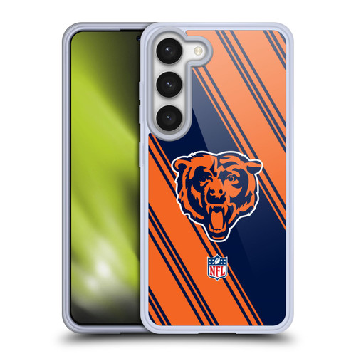 NFL Chicago Bears Artwork Stripes Soft Gel Case for Samsung Galaxy S23 5G