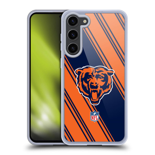 NFL Chicago Bears Artwork Stripes Soft Gel Case for Samsung Galaxy S23+ 5G