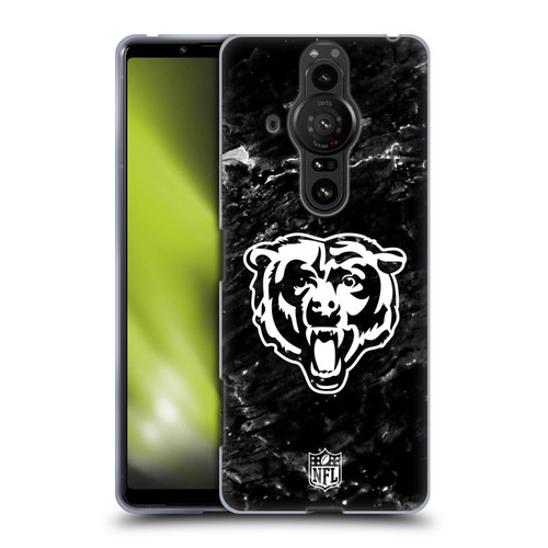 NFL Chicago Bears Artwork Marble Soft Gel Case for Sony Xperia Pro-I