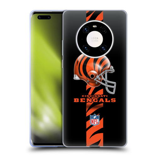 NFL Cincinnati Bengals Logo Helmet Soft Gel Case for Huawei Mate 40 Pro 5G