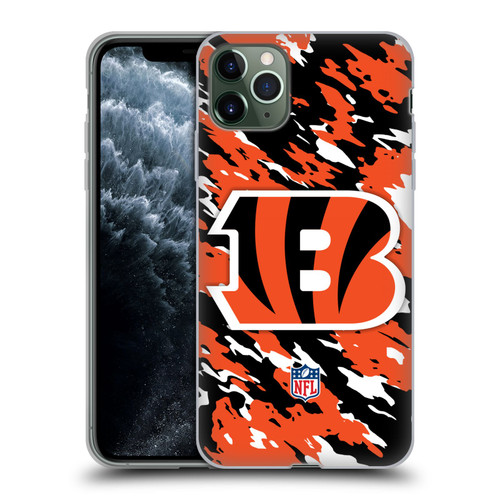 NFL Cincinnati Bengals Logo Camou Soft Gel Case for Apple iPhone 11 Pro Max