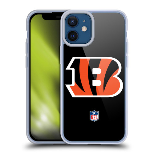 NFL Cincinnati Bengals Logo Plain Soft Gel Case for Apple iPhone 12 Mini