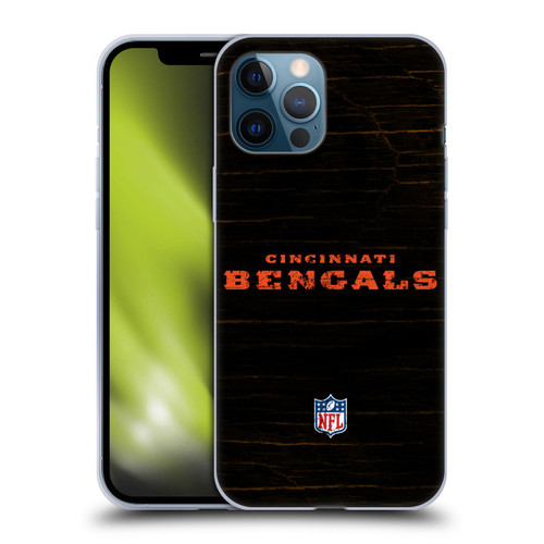 NFL Cincinnati Bengals Logo Distressed Look Soft Gel Case for Apple iPhone 12 Pro Max