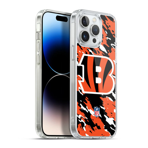 NFL Cincinnati Bengals Logo Camou Soft Gel Case for Apple iPhone 13 Pro Max & MagSafe