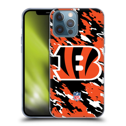 NFL Cincinnati Bengals Logo Camou Soft Gel Case for Apple iPhone 13 Pro Max