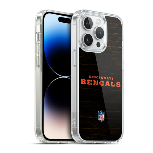 NFL Cincinnati Bengals Logo Distressed Look Soft Gel Case for Apple iPhone 13 Pro & MagSafe