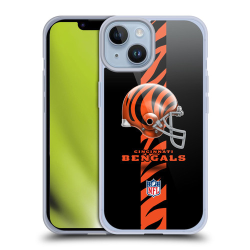 NFL Cincinnati Bengals Logo Helmet Soft Gel Case for Apple iPhone 14