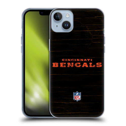 NFL Cincinnati Bengals Logo Distressed Look Soft Gel Case for Apple iPhone 14 Plus