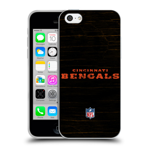 NFL Cincinnati Bengals Logo Distressed Look Soft Gel Case for Apple iPhone 5c