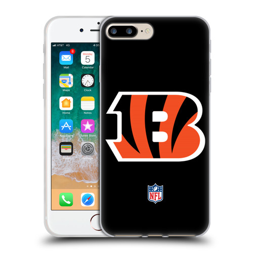 NFL Cincinnati Bengals Logo Plain Soft Gel Case for Apple iPhone 7 Plus / iPhone 8 Plus