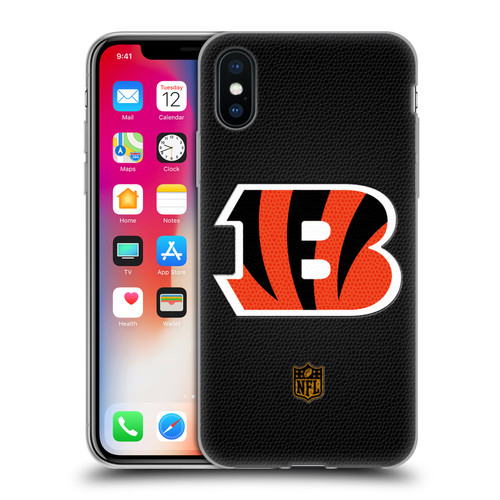 NFL Cincinnati Bengals Logo Football Soft Gel Case for Apple iPhone X / iPhone XS
