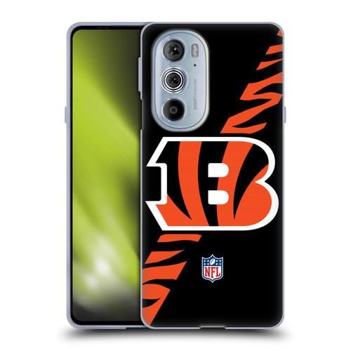 NFL Cincinnati Bengals Logo Stripes Soft Gel Case for Motorola Edge X30