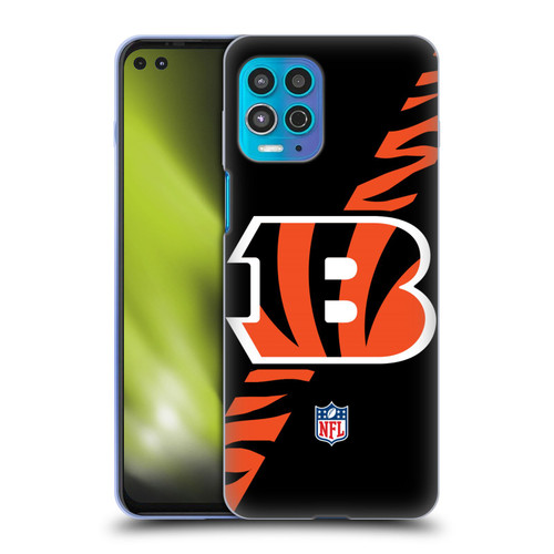 NFL Cincinnati Bengals Logo Stripes Soft Gel Case for Motorola Moto G100
