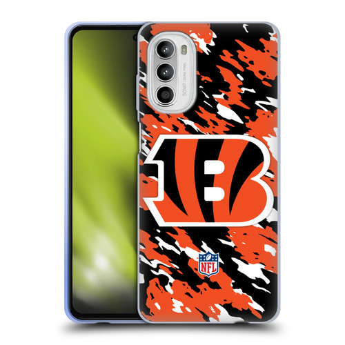 NFL Cincinnati Bengals Logo Camou Soft Gel Case for Motorola Moto G52